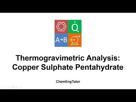 थर्मोग्रैविमेट्रिक विश्लेषण - कॉपर सल्फेट पेंटाहाइड्रेट