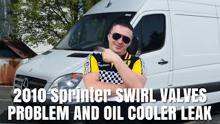 2010 Mercedes Sprinter Intake Manifold SWIRL VALVES PROBLEM AND OIL COOLER LEAK Diagnostics