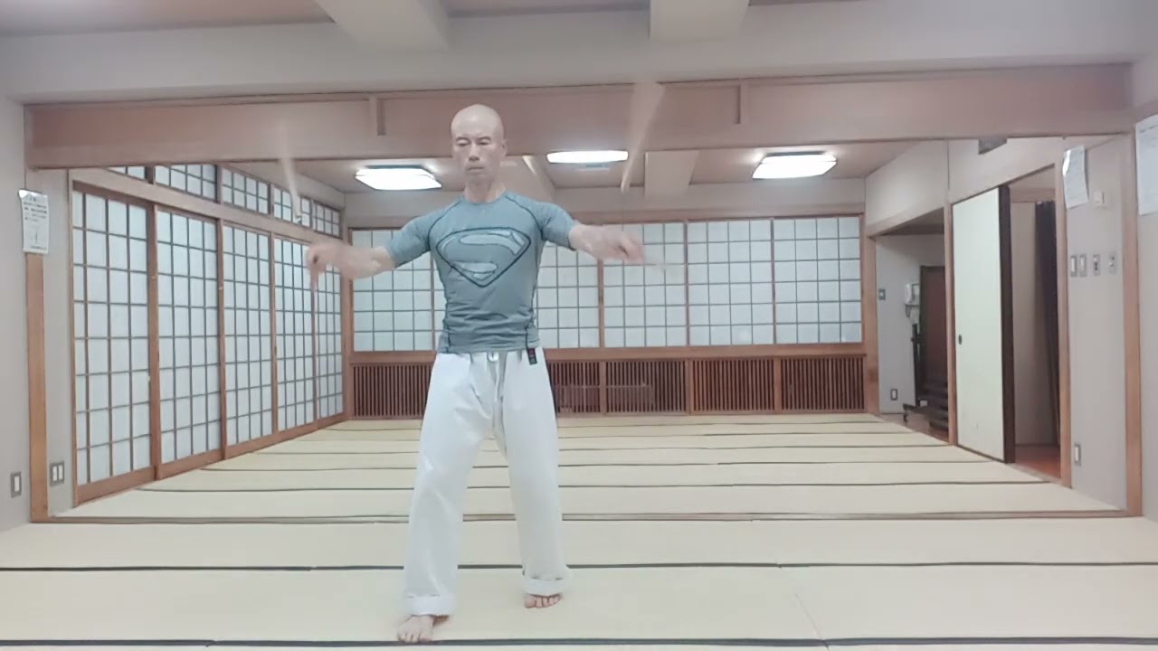 Nunchaku practice.