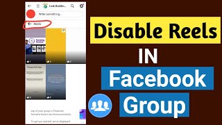 How to disable Reel Upload in Facebook Group | Turn off fb Reels in Group