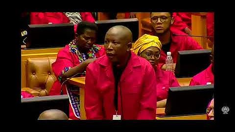 EFF demand Fw de Klerk to leave and ANC defend him causing chaos in parliament #SONA2020
