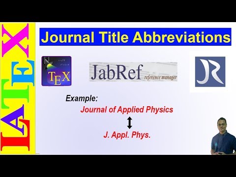 How to Abbreviate Journal Title with Jabref  (LaTeX Tips/Solution- 26)