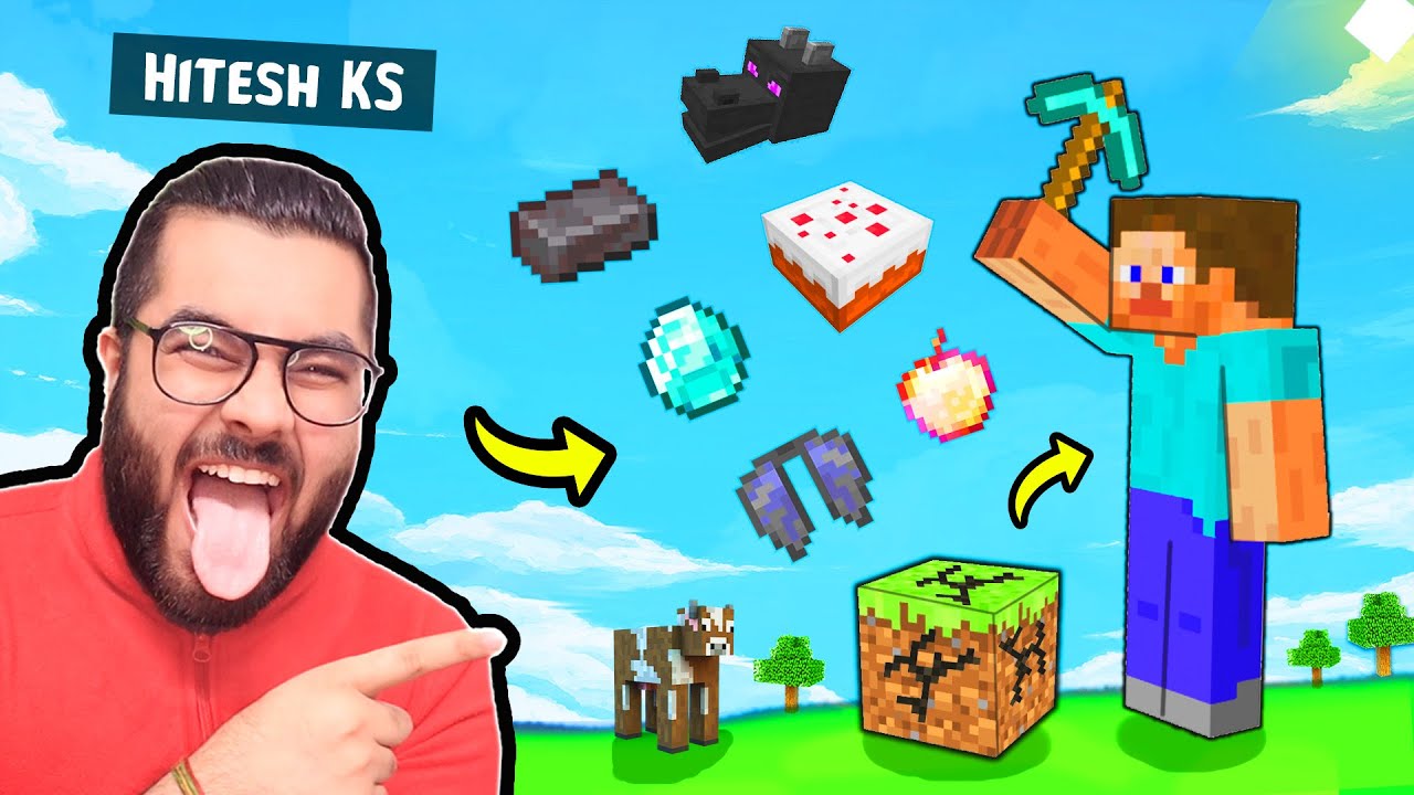MINECRAFT but Everything Is RANDOM 😂 | Hitesh KS