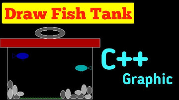 C++ graphic use Draw Fish Tank । Graphic code । Code studio। #graphic #c++