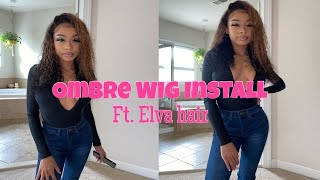 Elva Hair 18&quot; Brazilian Curly Ombre Wig Install | Misa Laraine