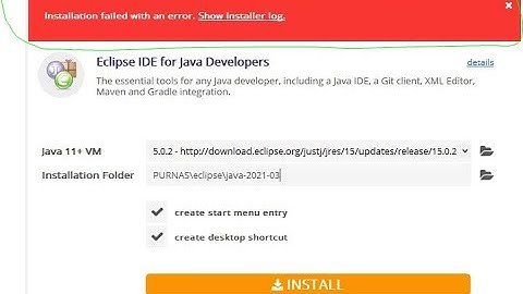 Eclipse Installation Failed with an error | workaround for Eclipse Installation failure with package