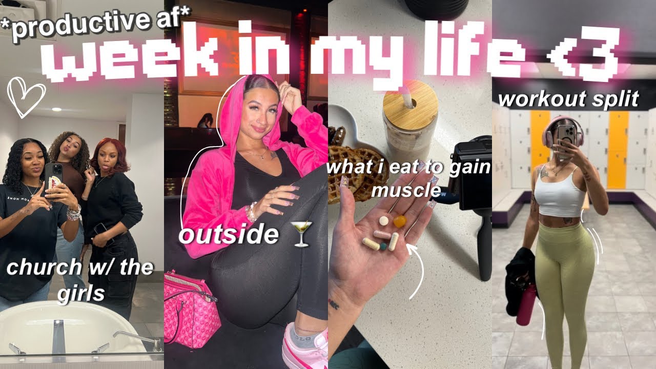ОЧЕНЬ продуктивная неделя в моей жизни | тренировочный сплит, выход в свет, походы по магазинам A...
