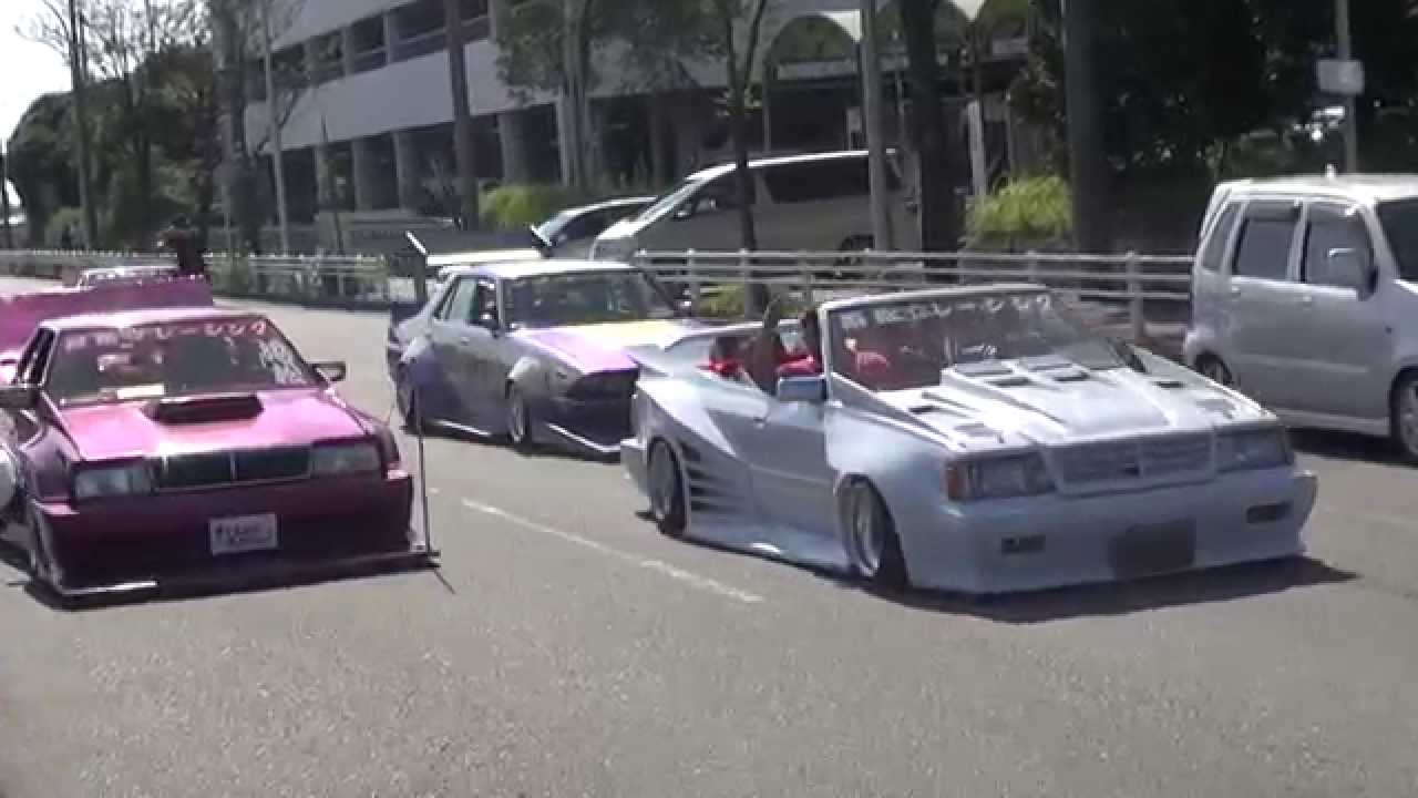 旧車会 爆走コール動画 箱乗り タコ踊り ハコスカ ケンメリ Youtube
