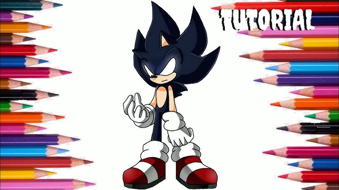 COMO DESENHAR O DARK SONIC ⚡ 