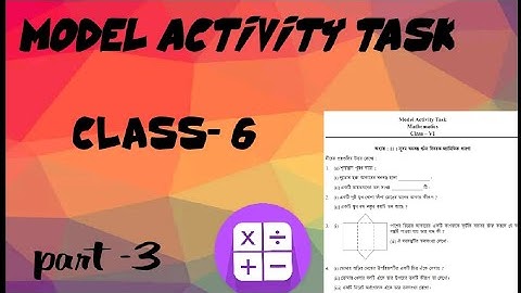 mathematics  model activity task class 6// part    3 model activity task
