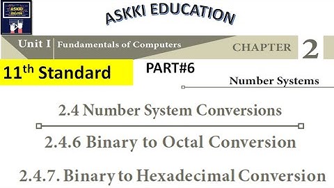 💥11th Computer Science, Computer Technology & Computer Applications Chapter 2 Number Systems |Part#6