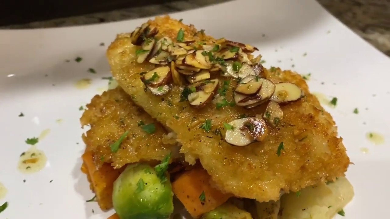 Panko Crusted Flounder with Toasted Almond Lemon Butter YouTube