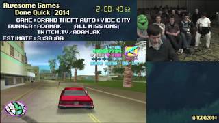 Grand Theft Auto: Vice City :: SPEED RUN in 3:03:23 All Missions by AdamAK #AGDQ 2014