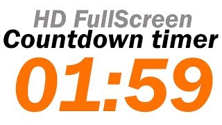 01:59 HD Digital Countdown Timer free (fullscreen version)