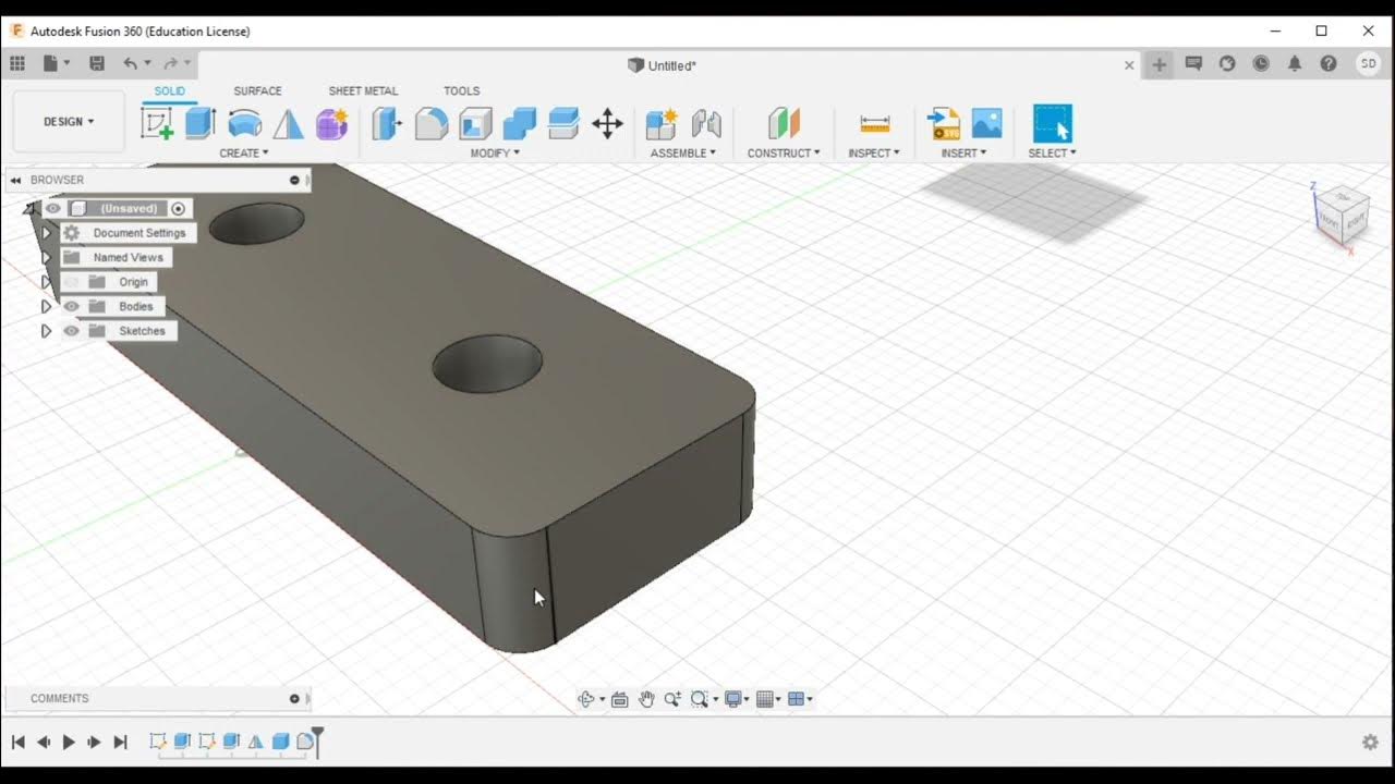 Using fillet, chamfer, move, copy in Fusion 360. Fusion 360 tutorial