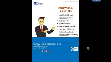 Tally Renewal  | Audit Trail (Edit Log) | Tally.ERP9 to TallyPrime | Offer | Creative Softtech