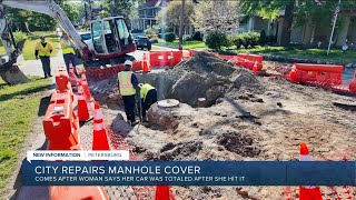 Petersburg repairs manhole after woman says it totaled her car