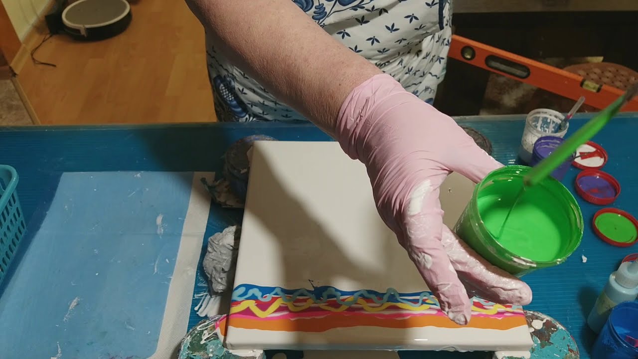 Акриловая заливка картины технология для начинающих