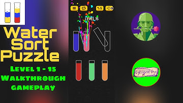 Water Sort Puzzle || Level 1-15 Walkthrough || Full HD With Hip Hop music ||