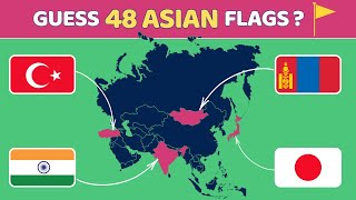 Can You Name All 48 Countries In ASIA By Their Flags?- Asian Flag Quiz