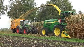 Maïs 2011 | John Deer  7700 met grote wielen | Fendt 612 | MF | USA 2000 cf | Loonbedrijf Munsters