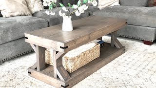 Easy to Build Modern Farmhouse Coffee Table #anawhite