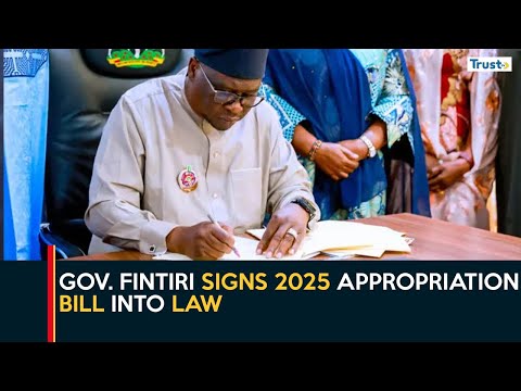 Adamawa State Budget: Governor Fintiri Signs 2025 Appropriation Bill Into Law