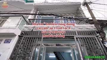 Nhà 4m * 8m hẻm thông đường cây cám ấp 2 Vĩnh Lộc B