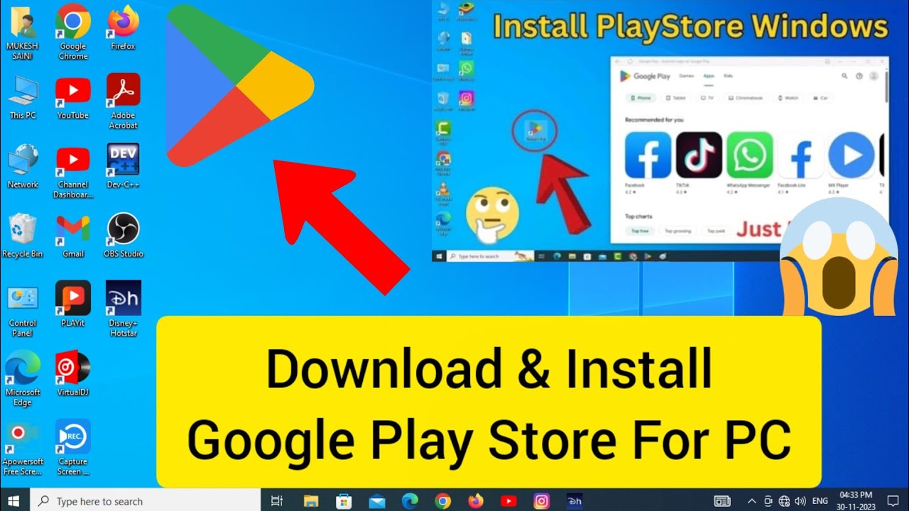 How To Download And Install Google Play Store On Windows 10 11 How To Download And Install Google Play Store On Windows 10 11