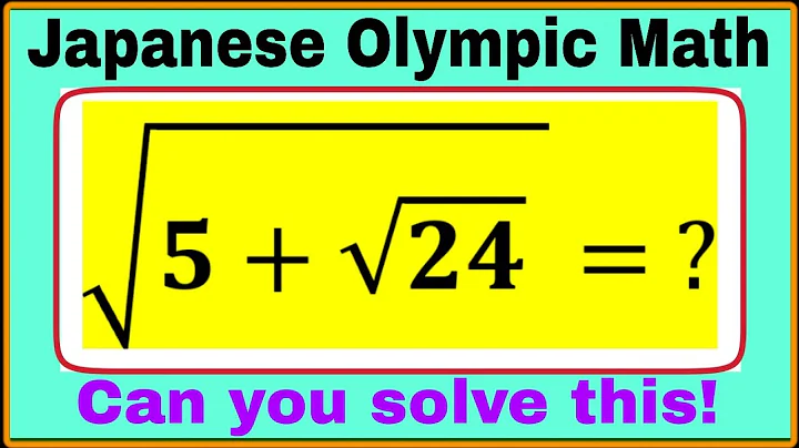 Japanese| A Super Interesting Algebra Olympic Math Problem| Can you solve this? 