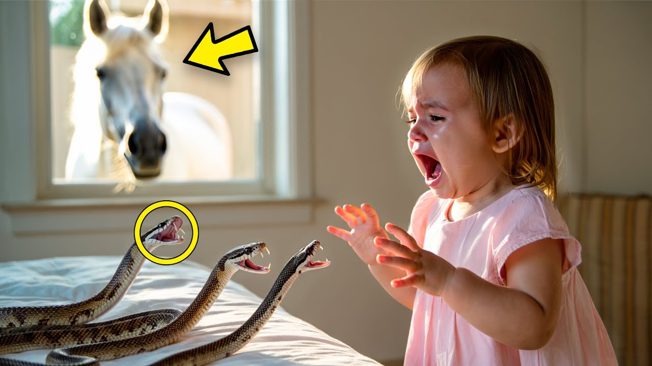 HOMEM RICO TRANCOU sua FILHA PEQUENA no QUARTO com COBRAS VENENOSAS, mas o CAVALO viu TUDO e…