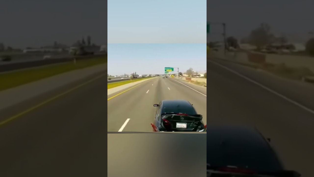 Brake Checking A Semi Truck
