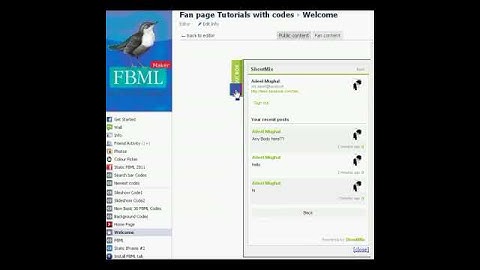 Shoutmix or Chat box For Facebook Fane Page Demo