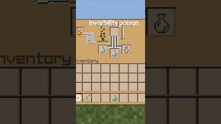 Invisibility Potion 😱 Minecraft Brewing Tutorial 🔥#invisibility #posion #shorts #gaming