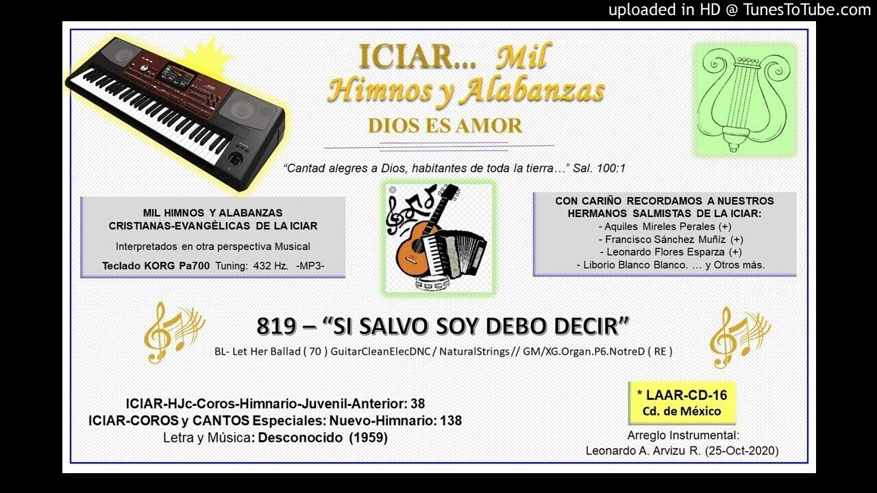 819 - SI SALVO SOY, DEBO DECIR Acordes - Chordify