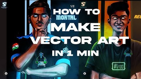 HOW TO MAKE A VECTOR ART / CARTOON ART || IN JUST 1 MIN ||