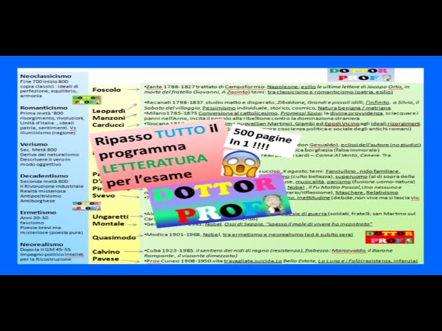 😱 RIPASSO/riassunto DI TUTTO IL PROGRAMMA DI LETTERATURA!!👍 esame  maturità /terza media✓ ITALIANO 