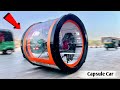 Making future capsule car at home  riding on road part2