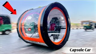 Making Future CAPSULE Car at home || Riding on Road Part-2