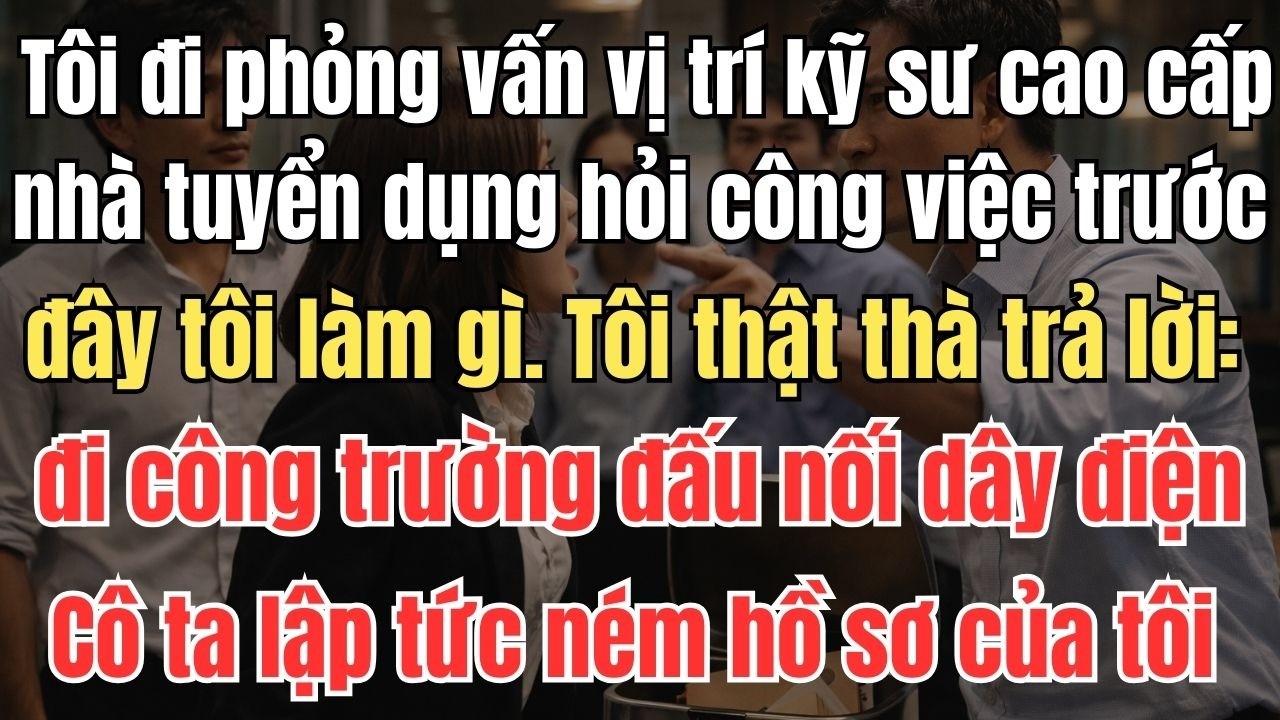 Tôi đi phỏng vấn vị trí kỹ sư cao cấp, nhà tuyển dụng hỏi công việc trước đây tôi làm gì. Tôi thật
