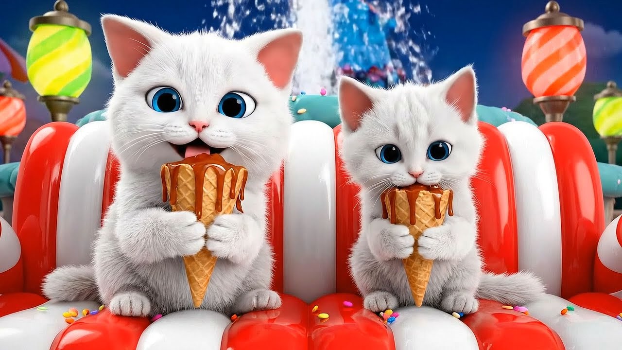 Mama Cat Trims Fur on the Farm and Makes Tiger Hat For Kittens At Home🐾🎩🐯