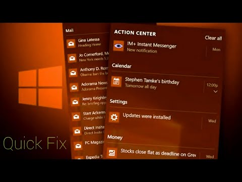 action center not showing notifications action center not showing notifications