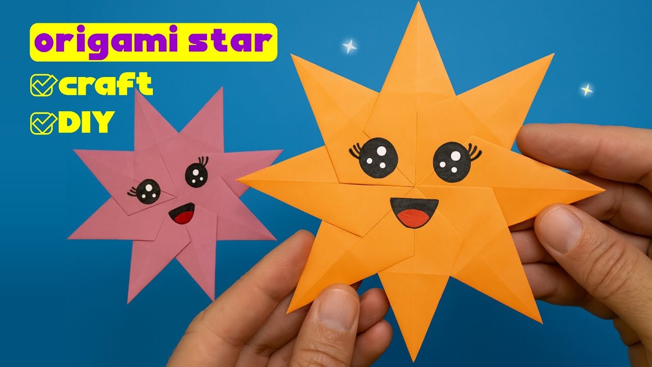 Простая рождественская поделка | Милая оригами-звезда для рождественского украшения! (Специальные...