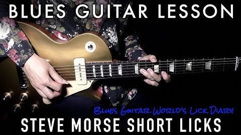 [TAB & SLOW] Steve Morse Blues Licks in C - Blues Guitar Lesson | #277