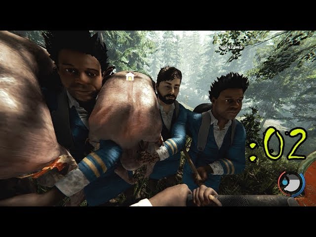 【4人実況】初心者を連れてサバイバル【The Forest】：02