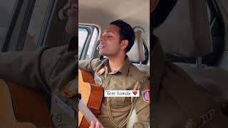 Video thumbnail of "Tere Hawale :  Rajat Rathor ( Policeman) | Acoustic Guitar Cover | #shorts #viral"