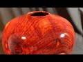 Eastern red cedar hollow form - woodturning a cedar hollow form with lacquer finish