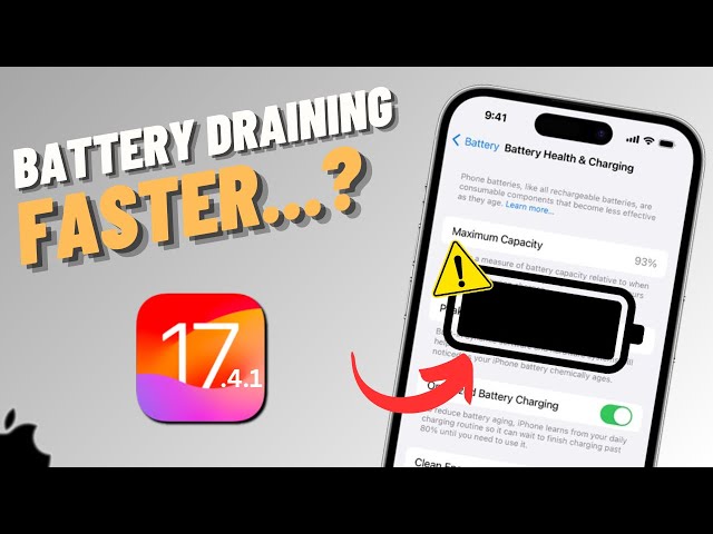 How To Fix Battery Draining Faster Issue After iOS 17.4.1 | SOLVED! class=