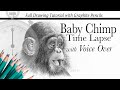Drawing a Baby Chimp with Graphite Pencils