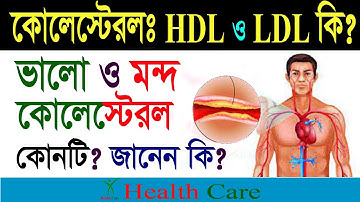 কোলেস্টেরলঃ HDL ও LDL  কোলেস্টেরল কি?   Good and  Bad  Cholesterol